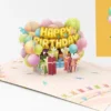 biglietto di auguri - balloons - kirigami