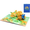 biglietto di auguri - girasoli - kirigami