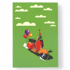 biglietto di auguri - happy vespa - kirigami