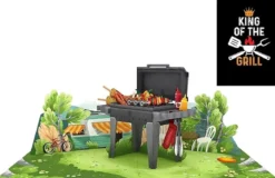 biglietto di auguri - king of the grill - kirigami