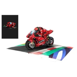 biglietto di auguri - moto - kirigami