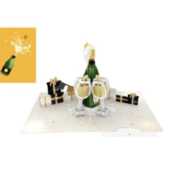 biglietto di auguri - prosecco - kirigami