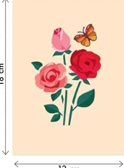 biglietto di auguri - rose - kirigami