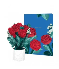 biglietto di auguri - rose - kirigami