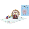 biglietto di auguri - ruota panoramica - kirigami