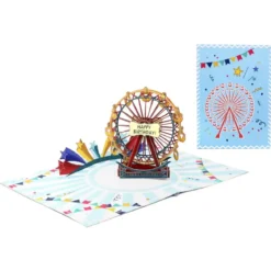 biglietto di auguri - ruota panoramica - kirigami