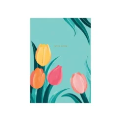 biglietto di auguri - tulipani colorati - kirigami