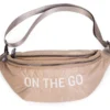 borsa marsupio trapuntata - banana bag on the go - 34 x 12 x 16 cm - beige