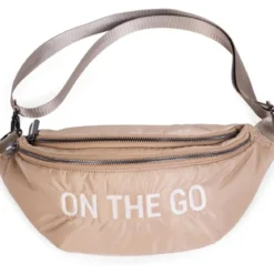 borsa marsupio trapuntata - banana bag on the go - 34 x 12 x 16 cm - beige