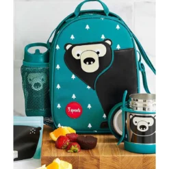 borsa porta pranzo termica con tracolla - orso petrolio
