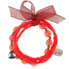 braccialetto miley con perline rosse