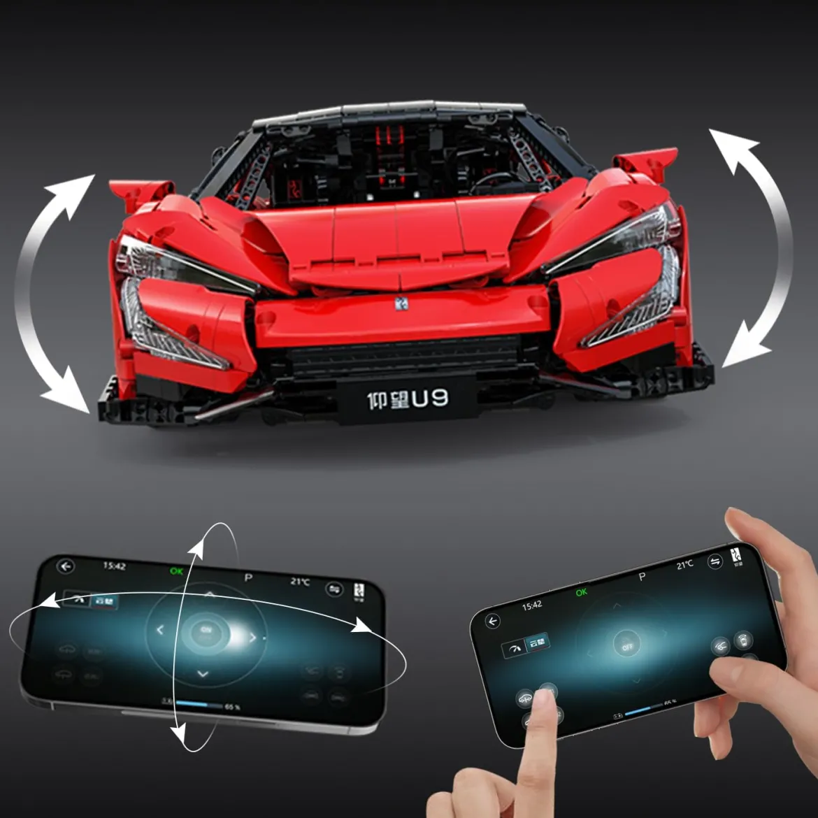 cada - yangwang u9 supercar 1:8 - 3671 pcs