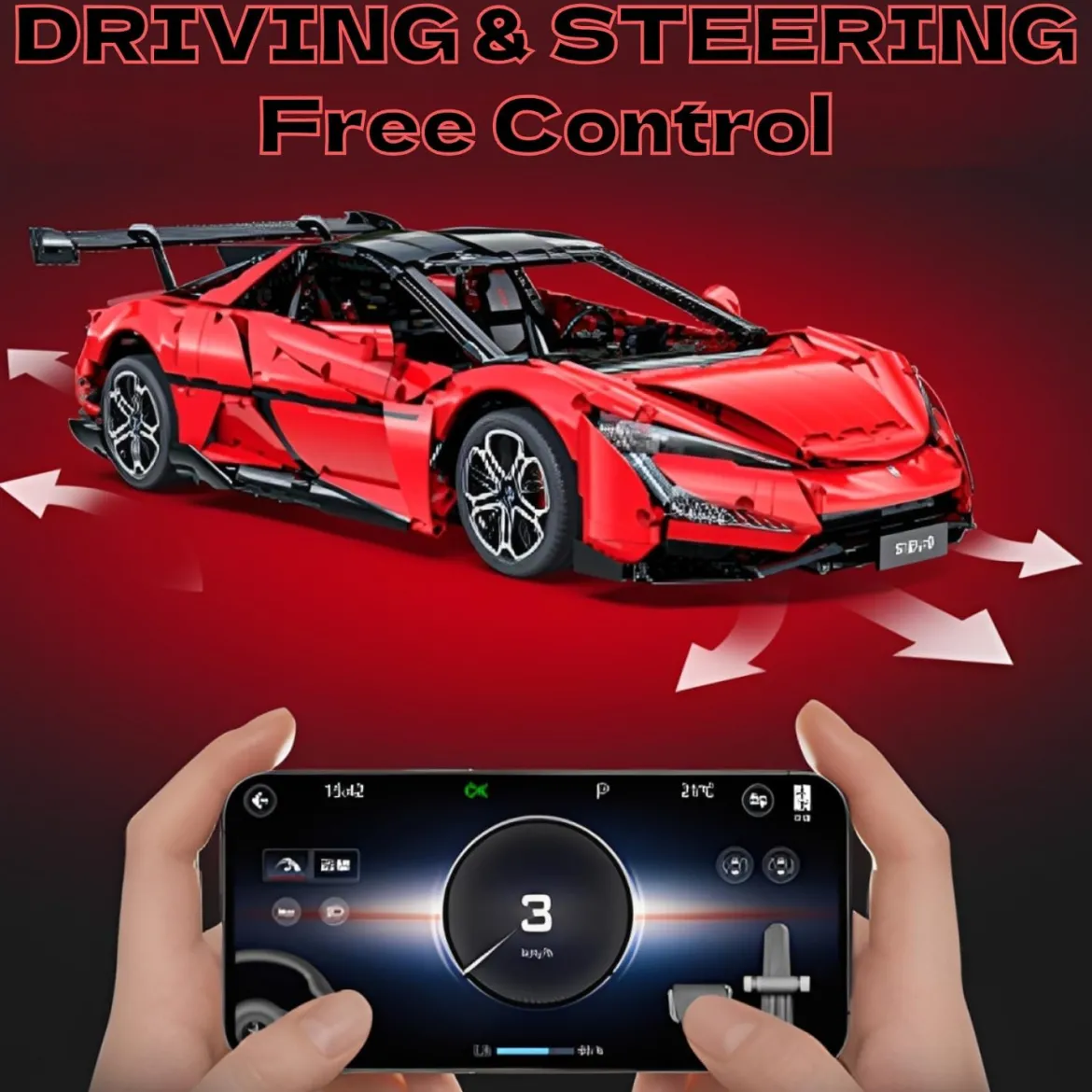 cada - yangwang u9 supercar 1:8 - 3671 pcs