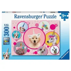 cagnolini unicorno - puzzle 300 pezzi xxl