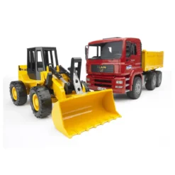 camion man con pala meccanica fr130