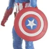 capitan america - avengers titan hero - statua di 30cm - blast gear compatibile
