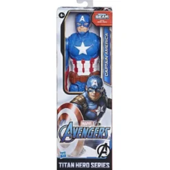 capitan america - avengers titan hero - statua di 30cm - blast gear compatibile