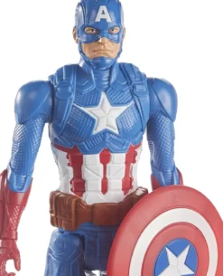 capitan america - avengers titan hero - statua di 30cm - blast gear compatibile