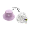cappello estivo reversibile da colorare con pennarelli - 100% cotone - unicorno 2-4 anni
