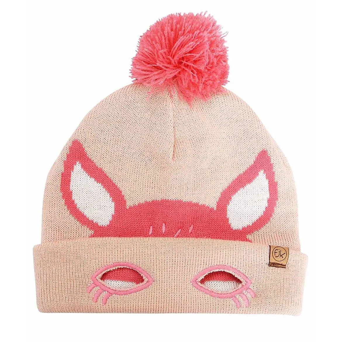 cappello invernale lavorato a maglia - cervo tg m-l 2-6 anni