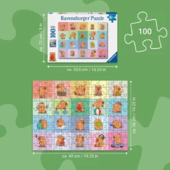 capybara - puzzle 100 pezzi xxl