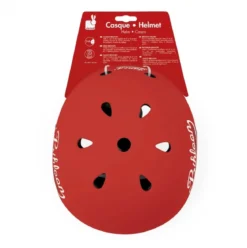casco bicicletta protettivo rosso