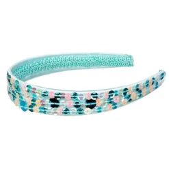 cerchietto dreida - pailettes blu menta