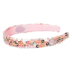 cerchietto ellinie con paillettes rosa