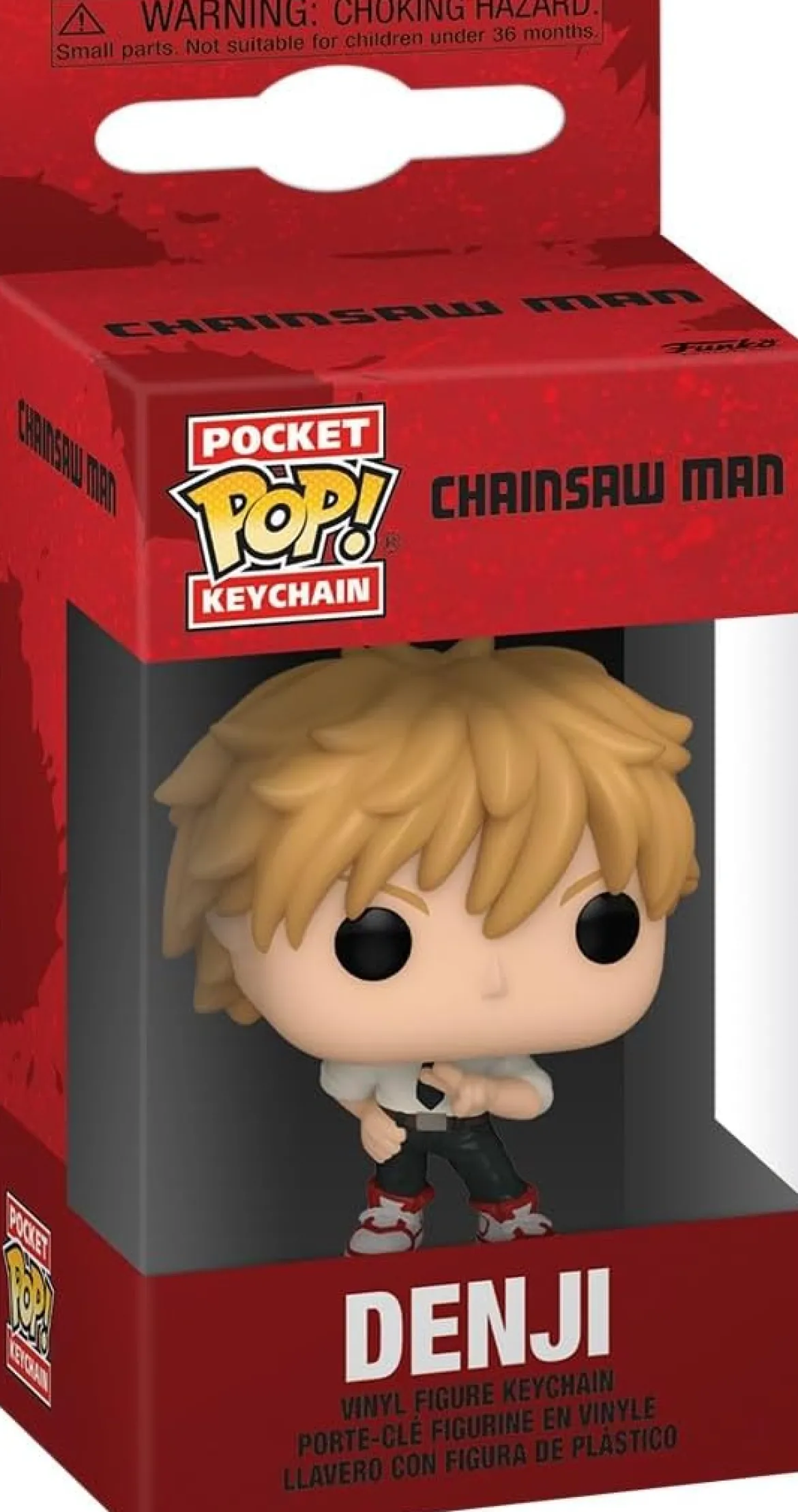 chainsaw man - denji 4cm - funko pocket pop! portachiavi