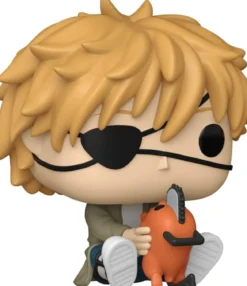 chainsaw man - denji & pochita 9cm - funko pop! 1971