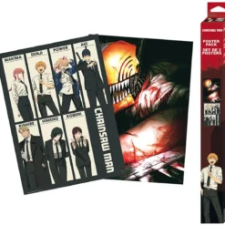chainsaw man - set 2 chibi posters 52x38cm - devil hunters