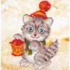 christmas kitten glow - diamond dotz beginner dd3.013