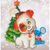 christmas pup and mouse - diamond dotz beginner dd3.012
