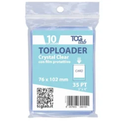 clear regular toploaders for standard size cards - 10 pezzi