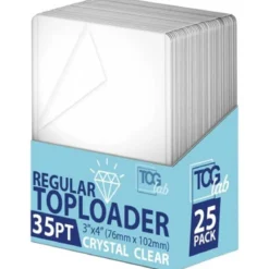 clear regular toploaders for standard size cards - 25 pezzi