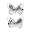 clip per capelli melanie farfalle argento