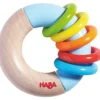 clutching toy ring around