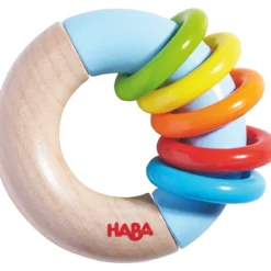 clutching toy ring around