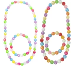 collana e braccialetto perle arcobaleno