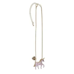 collana unicorno rosa