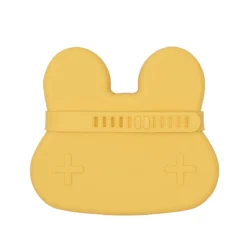 contenitore coniglio giallo snackie 2 in 1 porta pranzo e piatto - senza bpa!