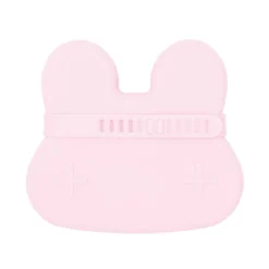 contenitore coniglio rosa chiaro snackie 2 in 1 porta pranzo e piatto - senza bpa!
