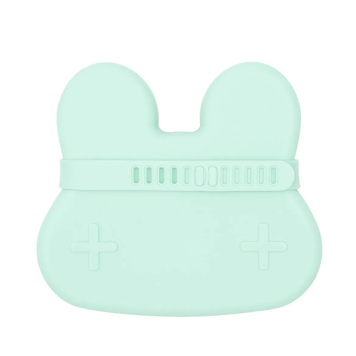 contenitore coniglio verde menta snackie 2 in 1 porta pranzo e piatto - senza bpa!