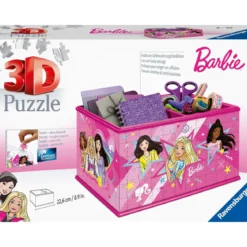 contenitore portaoggetti barbie - puzzle 3d