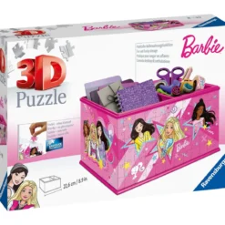 contenitore portaoggetti barbie - puzzle 3d