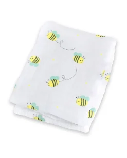 copertina swaddle 120 x 120 cm, api -100% mussola di cotone