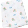 copertina swaddle 120 x 120 cm, rainbow sky - 100% mussola di cotone