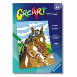 creart - album da colorare - cavalli