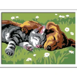 creart - cane e gatto dolce sonno