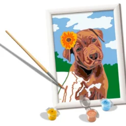 creart - cucciolo con fiore
